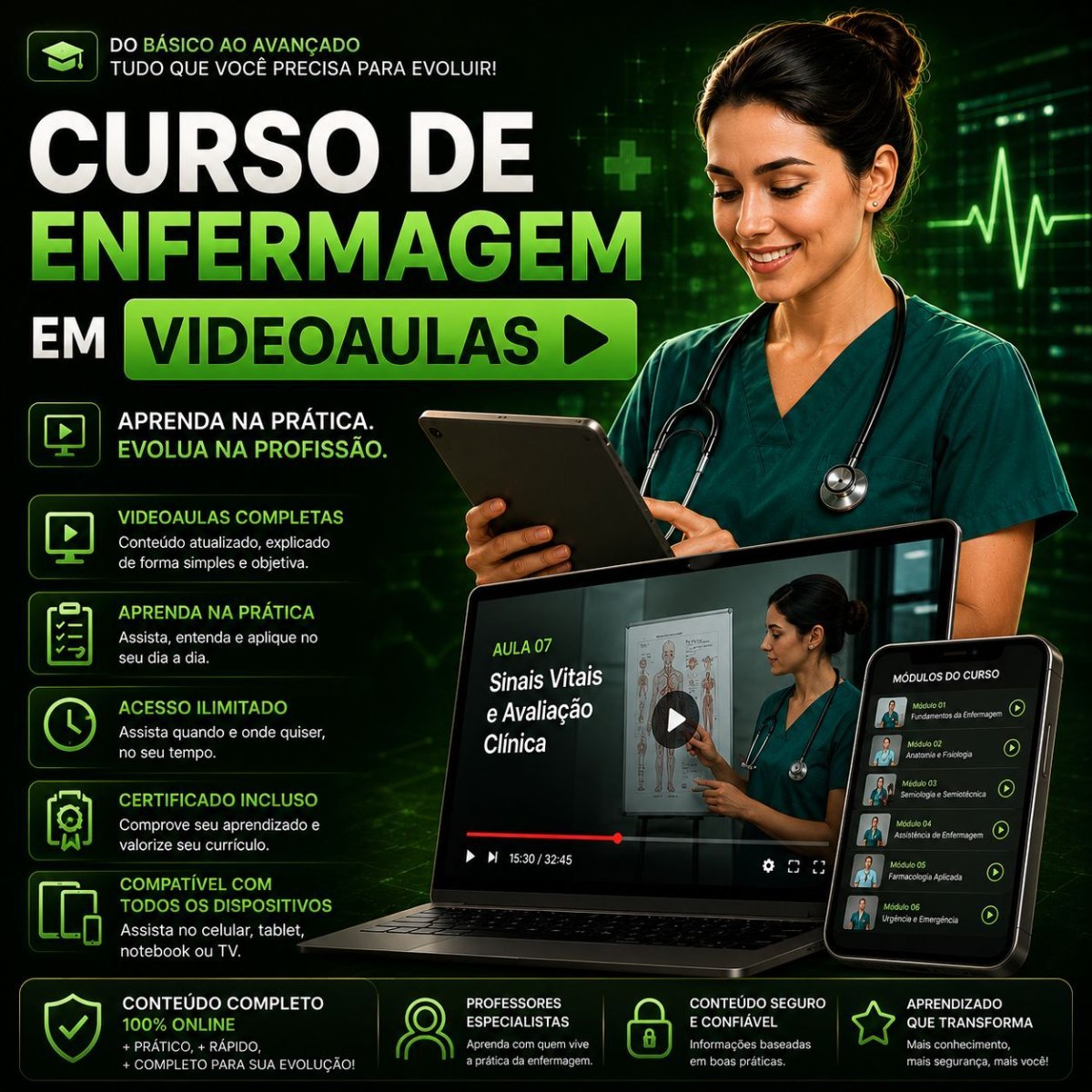 Curso de Enfermagem em Videoaulas